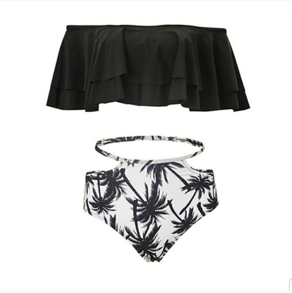 Nwot bathing suit padded bikini mediumoff shoulder - Picture 2 of 2